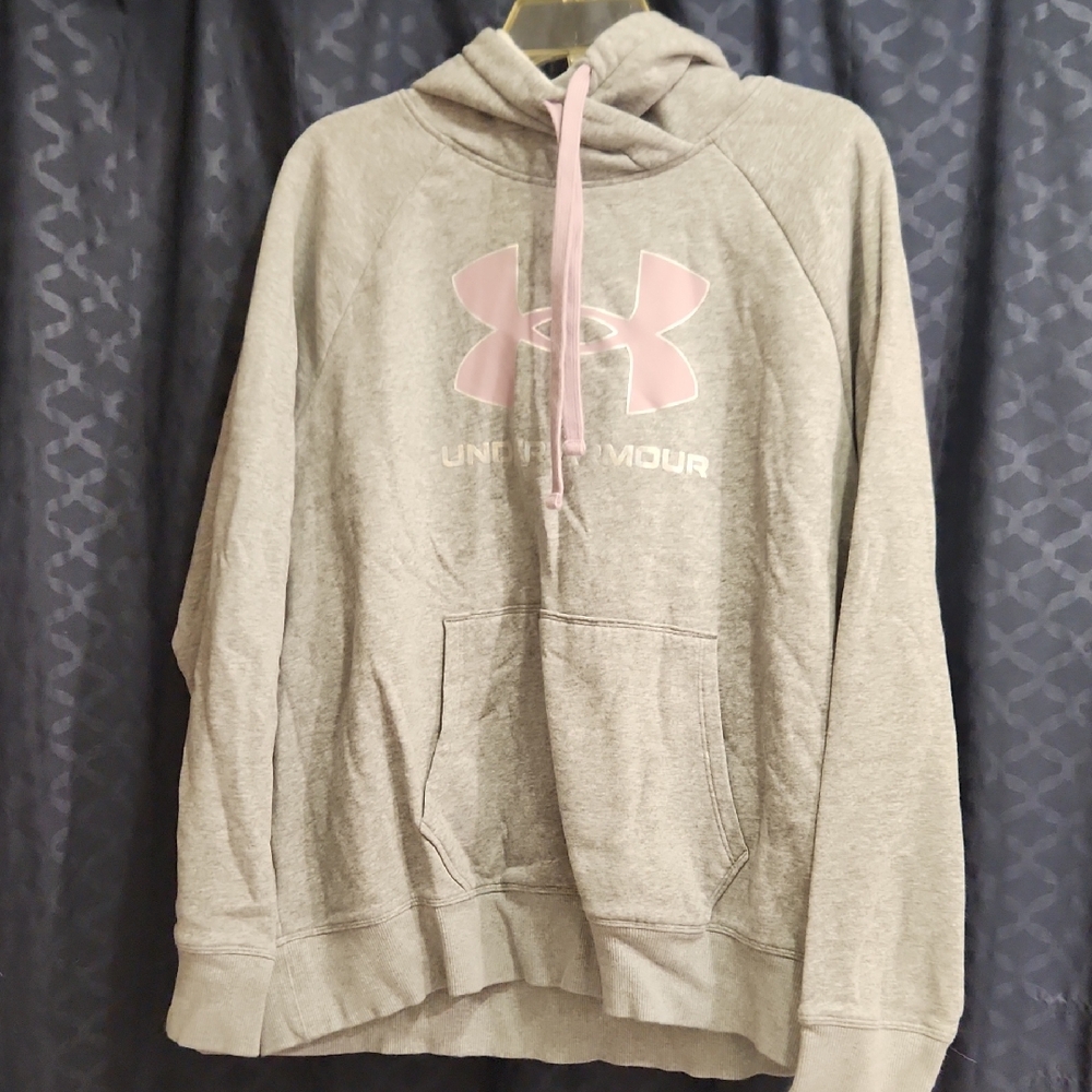Under Armour Light Gray Hoodie with LAV Accent